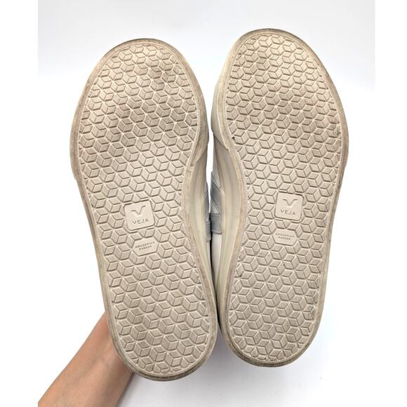 VEJA Campo Low Top Sneaker Shoes Women's Leather White Silver Violet US7 EU38 - Picture 8 of 13